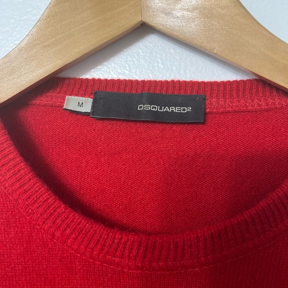 DSQUARED2 red 100% cashmere sweater - Picture 3 of 5